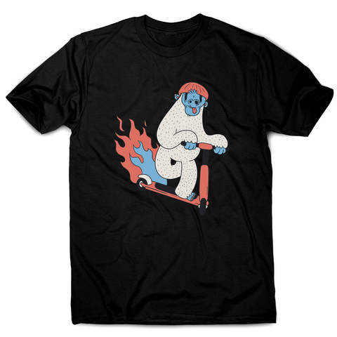 Yeti riding scooter men's t-shirt - Graphic Gear