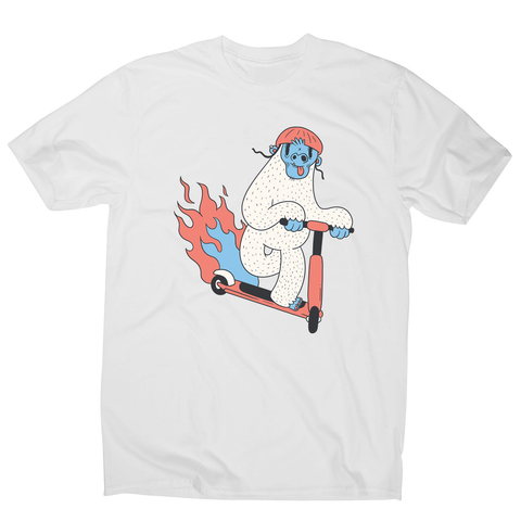 Yeti riding scooter men's t-shirt - Graphic Gear
