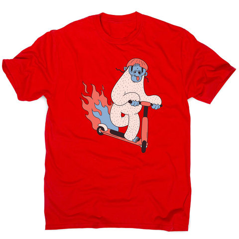 Yeti riding scooter men's t-shirt - Graphic Gear