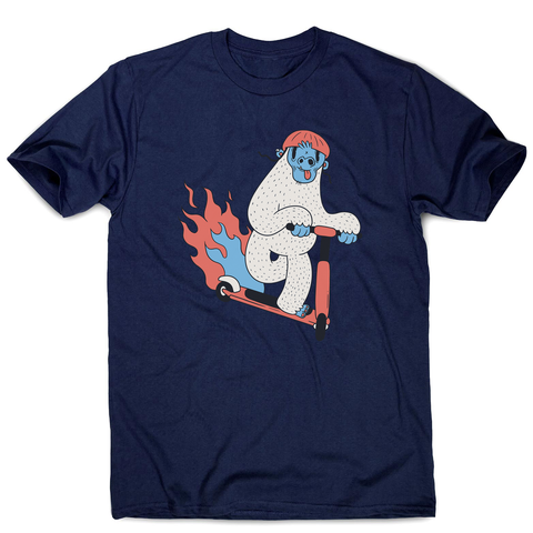 Yeti riding scooter men's t-shirt - Graphic Gear