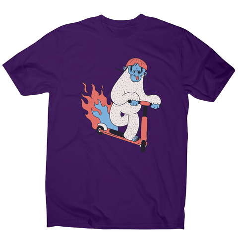 Yeti riding scooter men's t-shirt - Graphic Gear