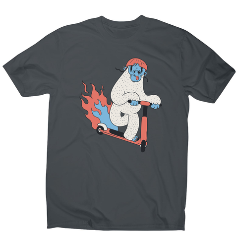Yeti riding scooter men's t-shirt - Graphic Gear