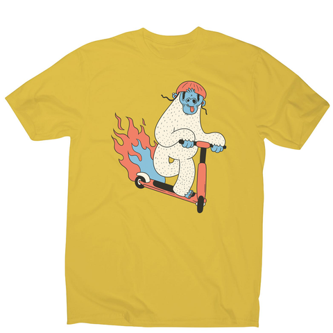 Yeti riding scooter men's t-shirt - Graphic Gear