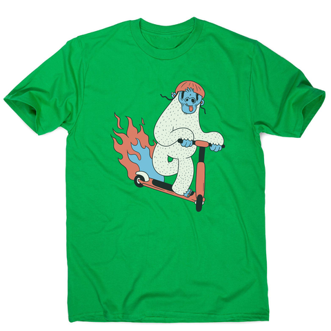Yeti riding scooter men's t-shirt - Graphic Gear