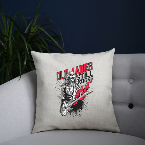 Old lady zombie rocker cushion cover pillowcase linen home decor - Graphic Gear