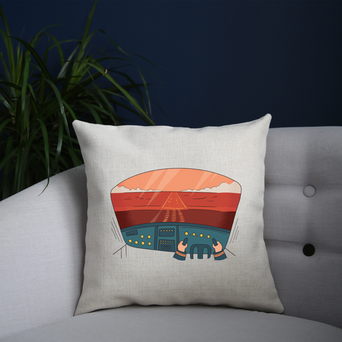 Pilot cockpit view cushion cover pillowcase linen home decor - Graphic Gear