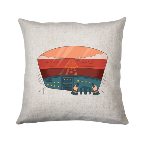 Pilot cockpit view cushion cover pillowcase linen home decor - Graphic Gear