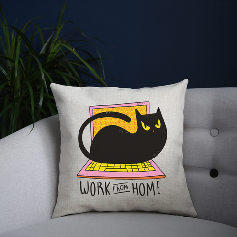 Home office cat cushion cover pillowcase linen home decor - Graphic Gear