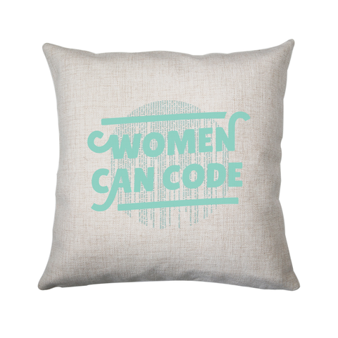Women code cushion cover pillowcase linen home decor - Graphic Gear