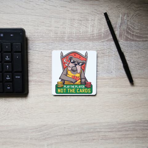 Poker bulldog quote coaster drink mat - Graphic Gear