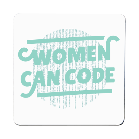 Women code coaster drink mat - Graphic Gear