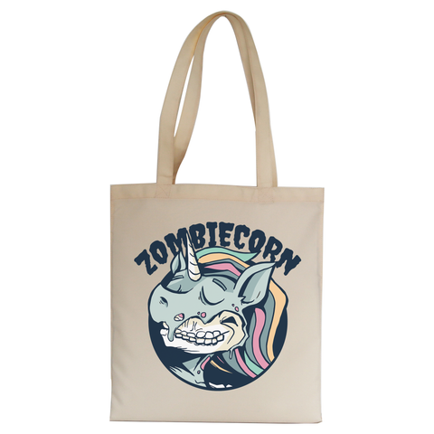 Zombiecorn cartoon tote bag canvas shopping - Graphic Gear