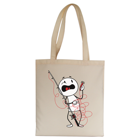 Fisherman tangle tote bag canvas shopping - Graphic Gear