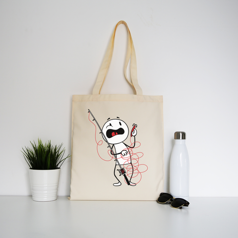 Fisherman tangle tote bag canvas shopping - Graphic Gear
