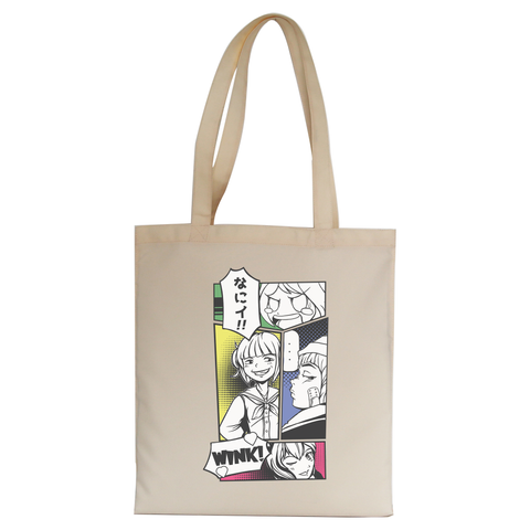 Manga panels tote bag canvas shopping - Graphic Gear