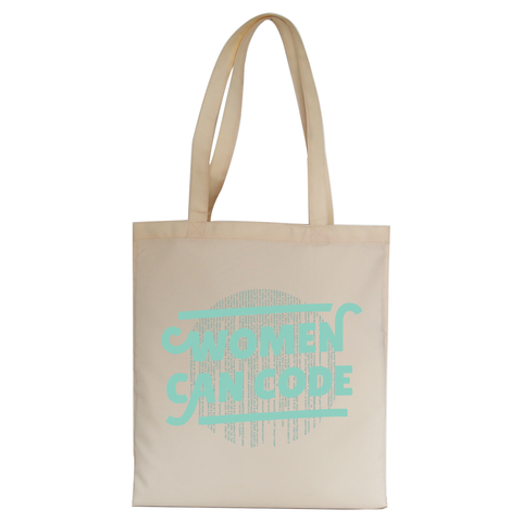 Women code tote bag canvas shopping - Graphic Gear