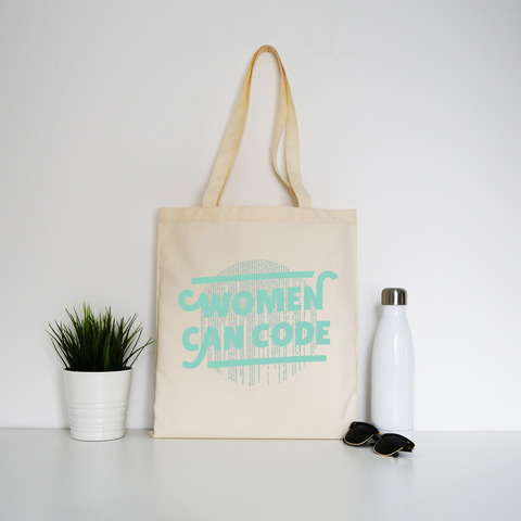 Women code tote bag canvas shopping - Graphic Gear