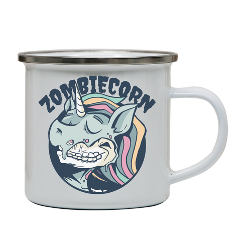 Zombiecorn cartoon enamel camping mug outdoor cup colors - Graphic Gear