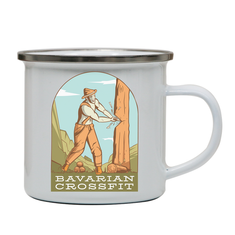 Bavarian crossfit enamel camping mug outdoor cup colors - Graphic Gear
