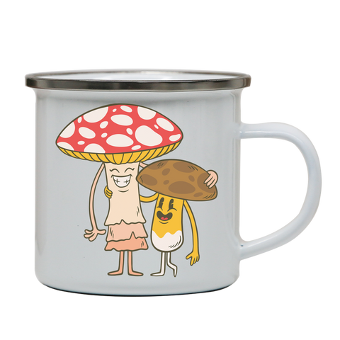 Mushroom friends enamel camping mug outdoor cup colors - Graphic Gear
