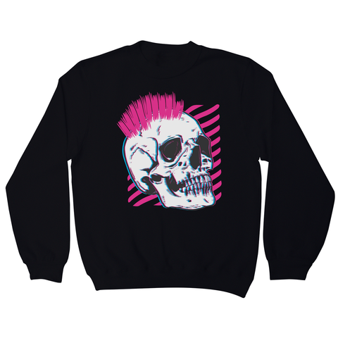 Punk skull glitch sweatshirt - Graphic Gear