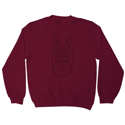 German shepherd polygonal sweatshirt - Graphic Gear