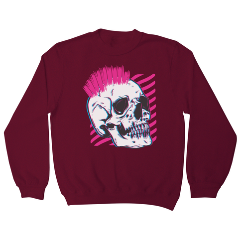 Punk skull glitch sweatshirt - Graphic Gear