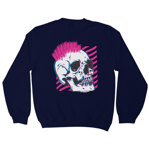 Punk skull glitch sweatshirt - Graphic Gear