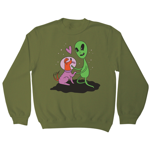 Alien dog sweatshirt - Graphic Gear