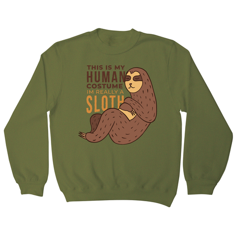 Human sloth quote sweatshirt - Graphic Gear