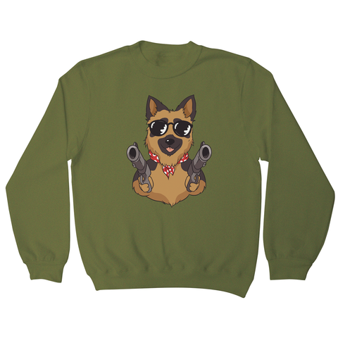 German shepherd guns sweatshirt - Graphic Gear