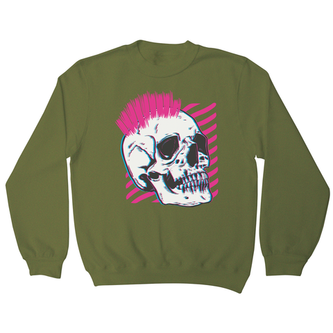 Punk skull glitch sweatshirt - Graphic Gear