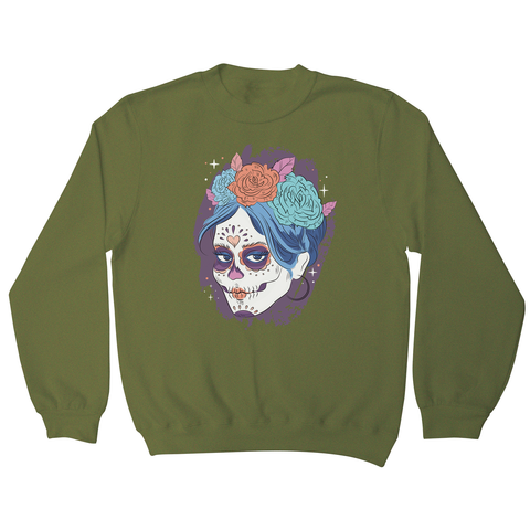 Dia de los muertos skull sweatshirt - Graphic Gear