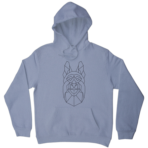 German shepherd polygonal hoodie - Graphic Gear