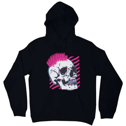 Punk skull glitch hoodie - Graphic Gear