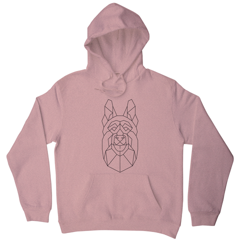 German shepherd polygonal hoodie - Graphic Gear