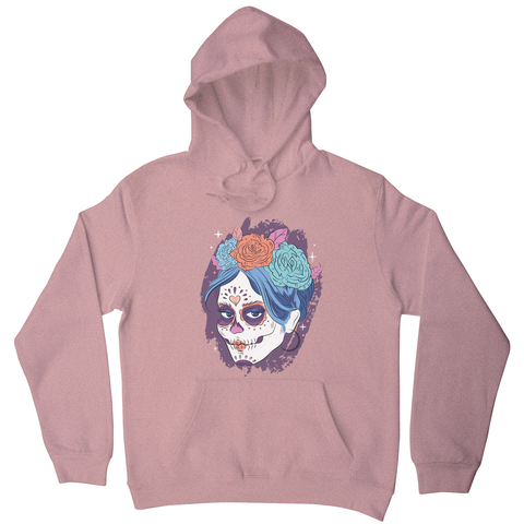 Dia de los muertos skull hoodie - Graphic Gear