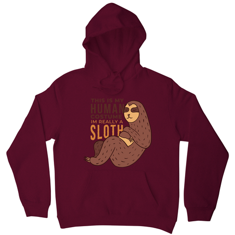 Human sloth quote hoodie - Graphic Gear