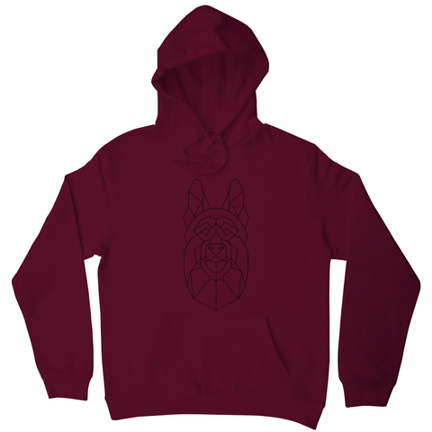 German shepherd polygonal hoodie - Graphic Gear