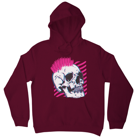 Punk skull glitch hoodie - Graphic Gear