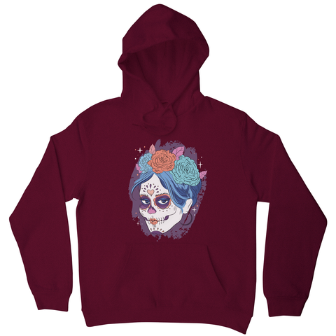 Dia de los muertos skull hoodie - Graphic Gear
