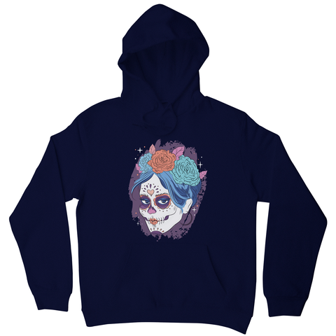 Dia de los muertos skull hoodie - Graphic Gear
