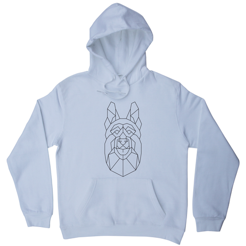 German shepherd polygonal hoodie - Graphic Gear