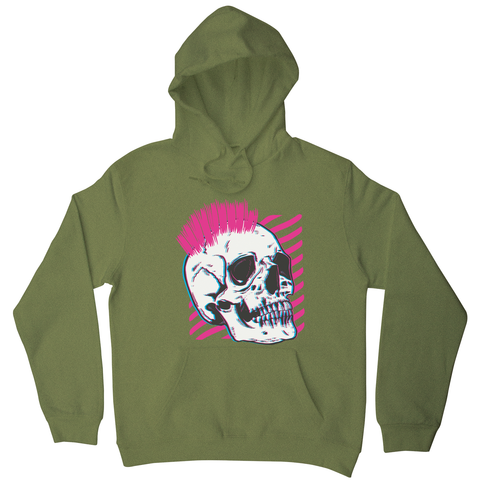 Punk skull glitch hoodie - Graphic Gear