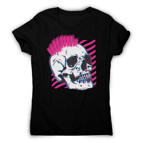 Punk skull glitch women's t-shirt - Graphic Gear
