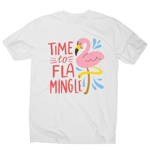 Time to fla mingle men's t-shirt - Graphic Gear