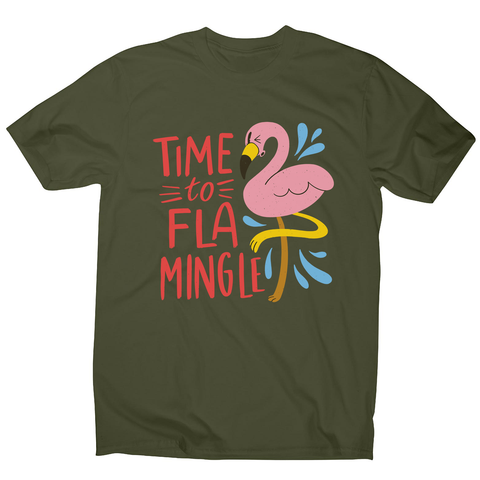 Time to fla mingle men's t-shirt - Graphic Gear