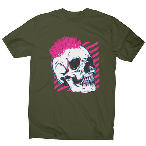 Punk skull glitch men's t-shirt - Graphic Gear