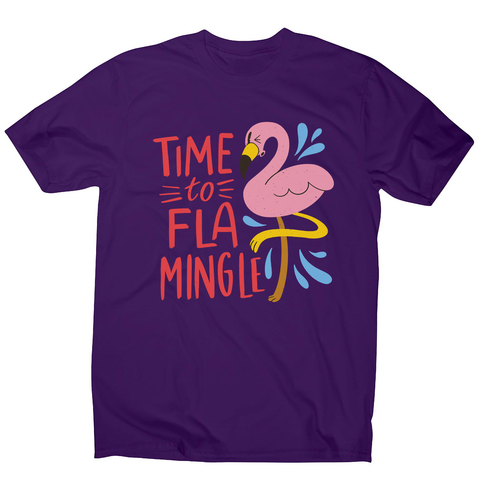 Time to fla mingle men's t-shirt - Graphic Gear