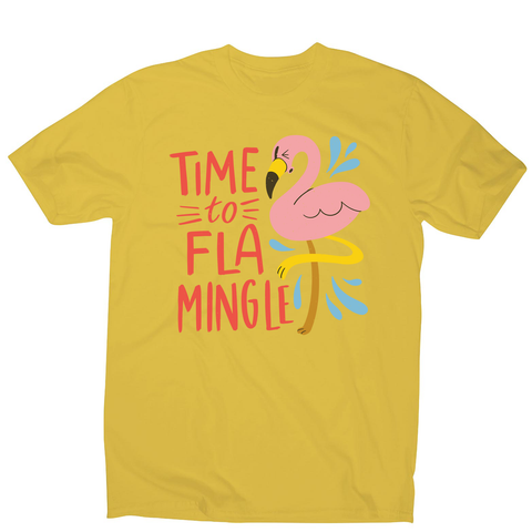 Time to fla mingle men's t-shirt - Graphic Gear